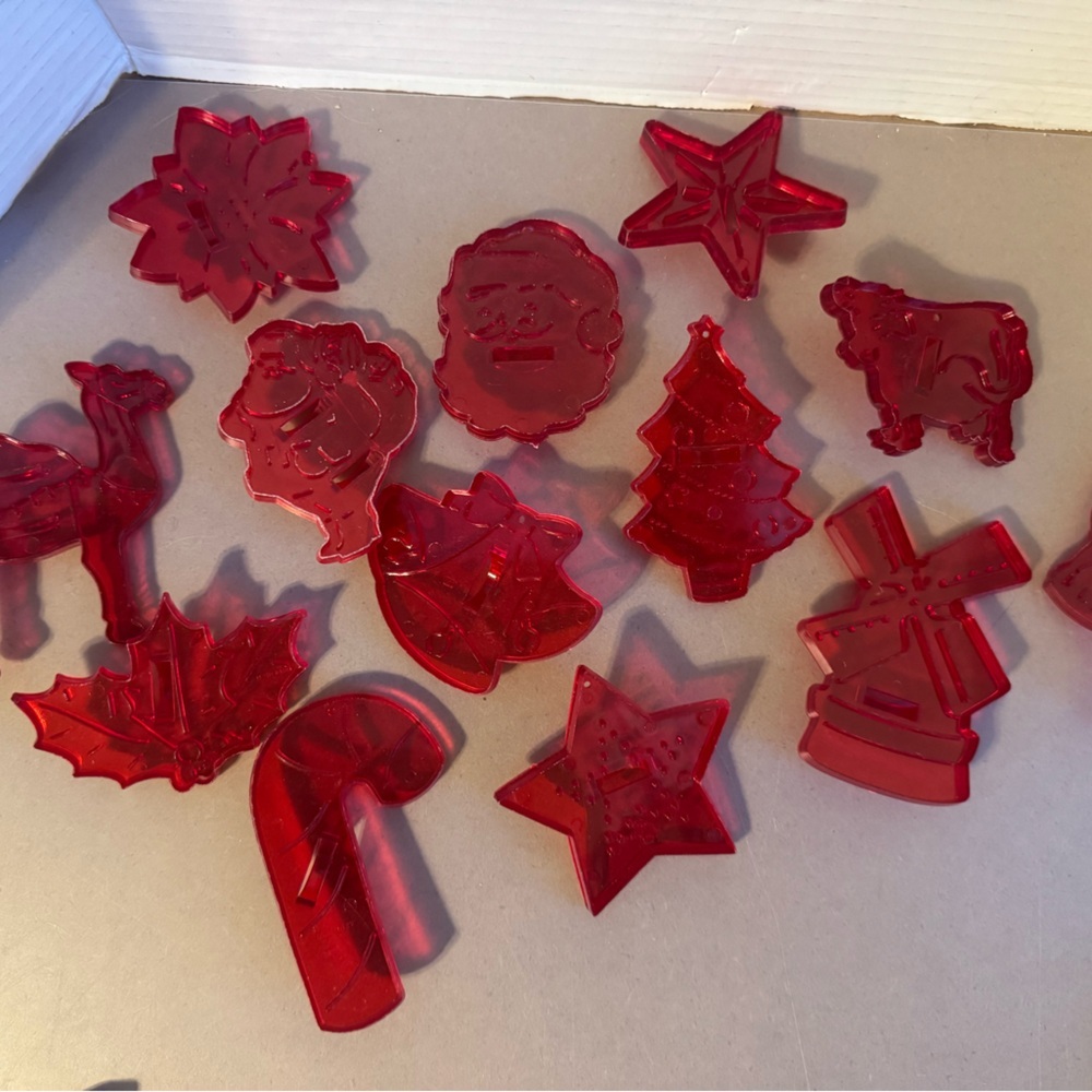 Vintage Red Holiday Cookie Cutters